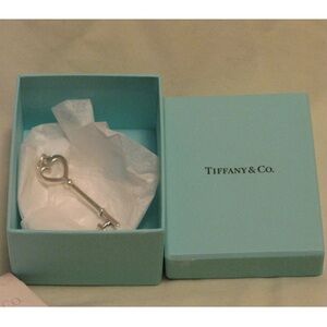 Tiffany & Co. Large Silver Heart Key Pendant Pre-Owned Rare 100% Authentic!